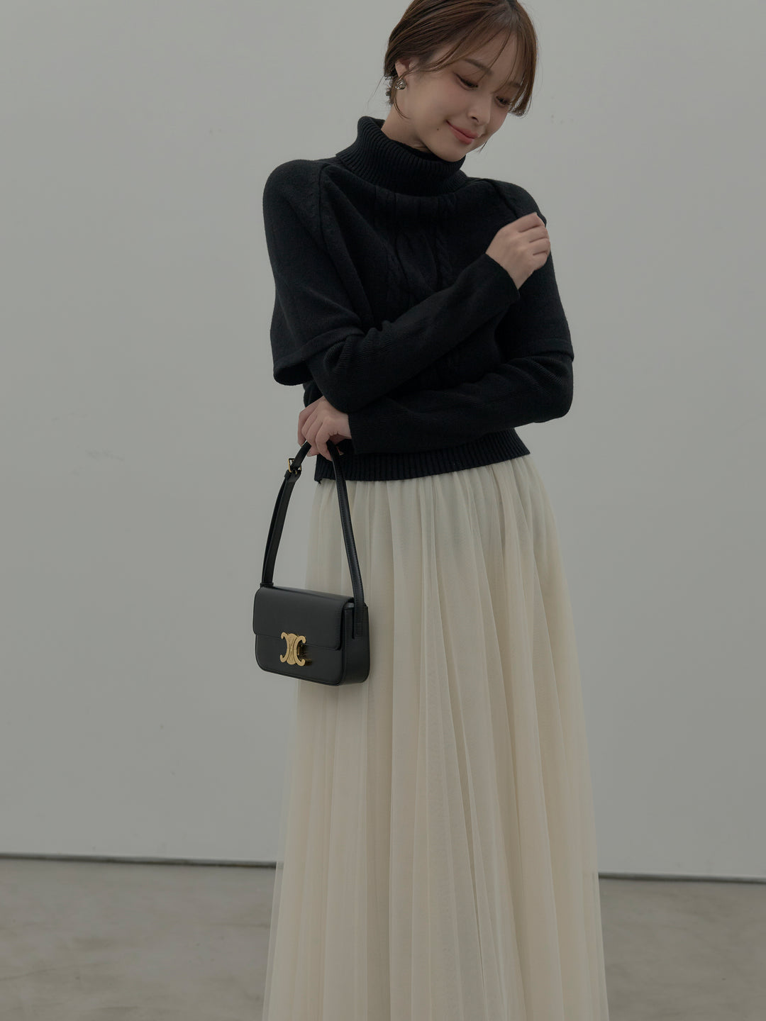 デザイン編みレイヤードニットSET