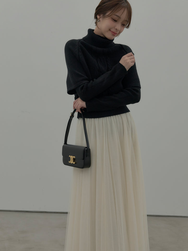 デザイン編みレイヤードニットSET