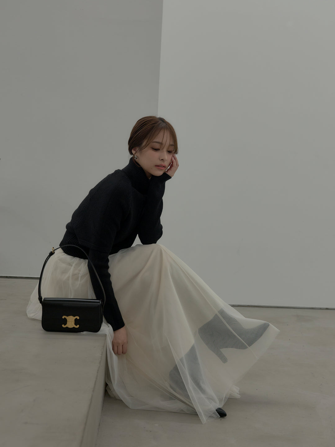 デザイン編みレイヤードニットSET