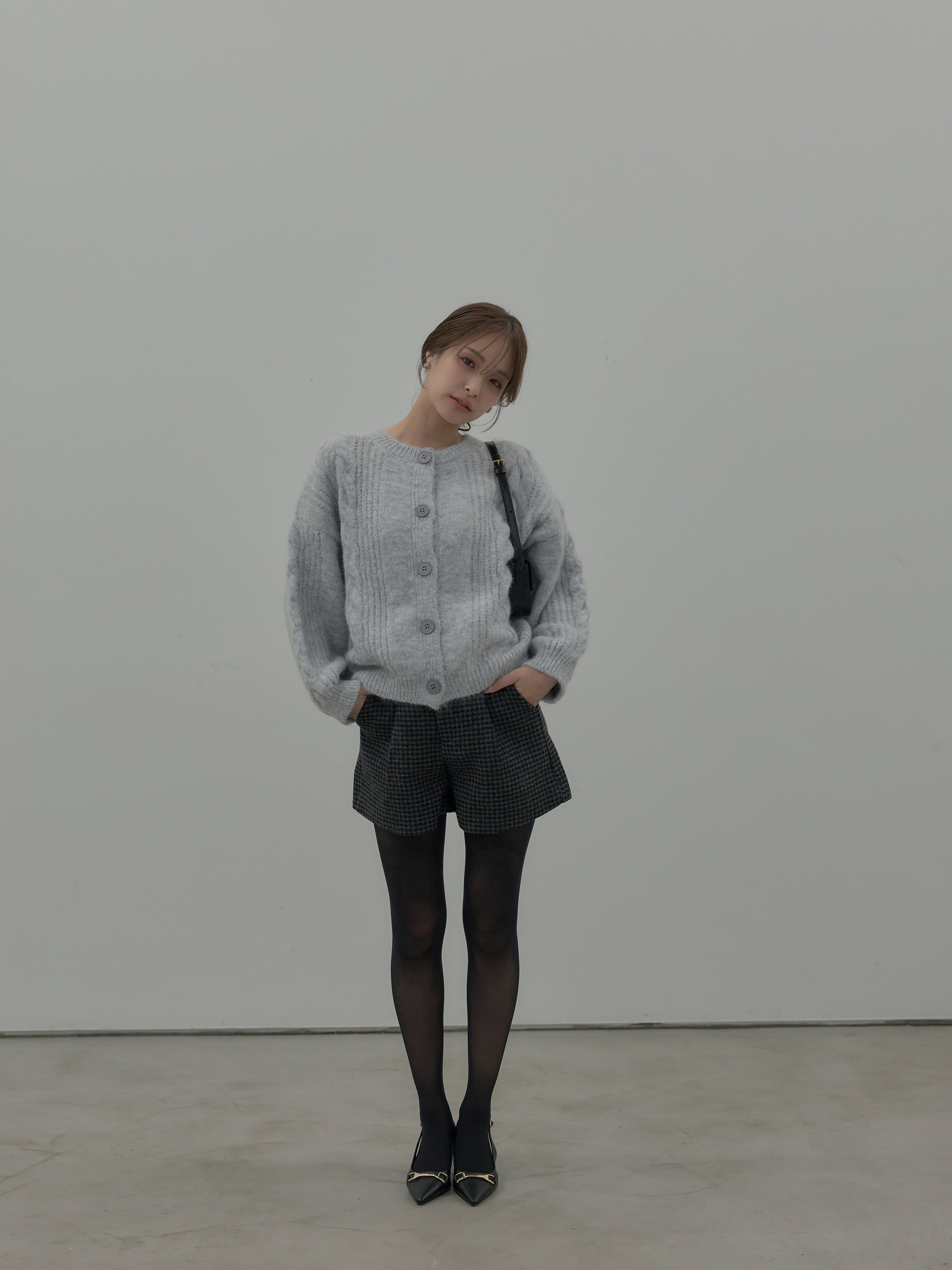 千鳥格子ウールタッチショートパンツ – nairo