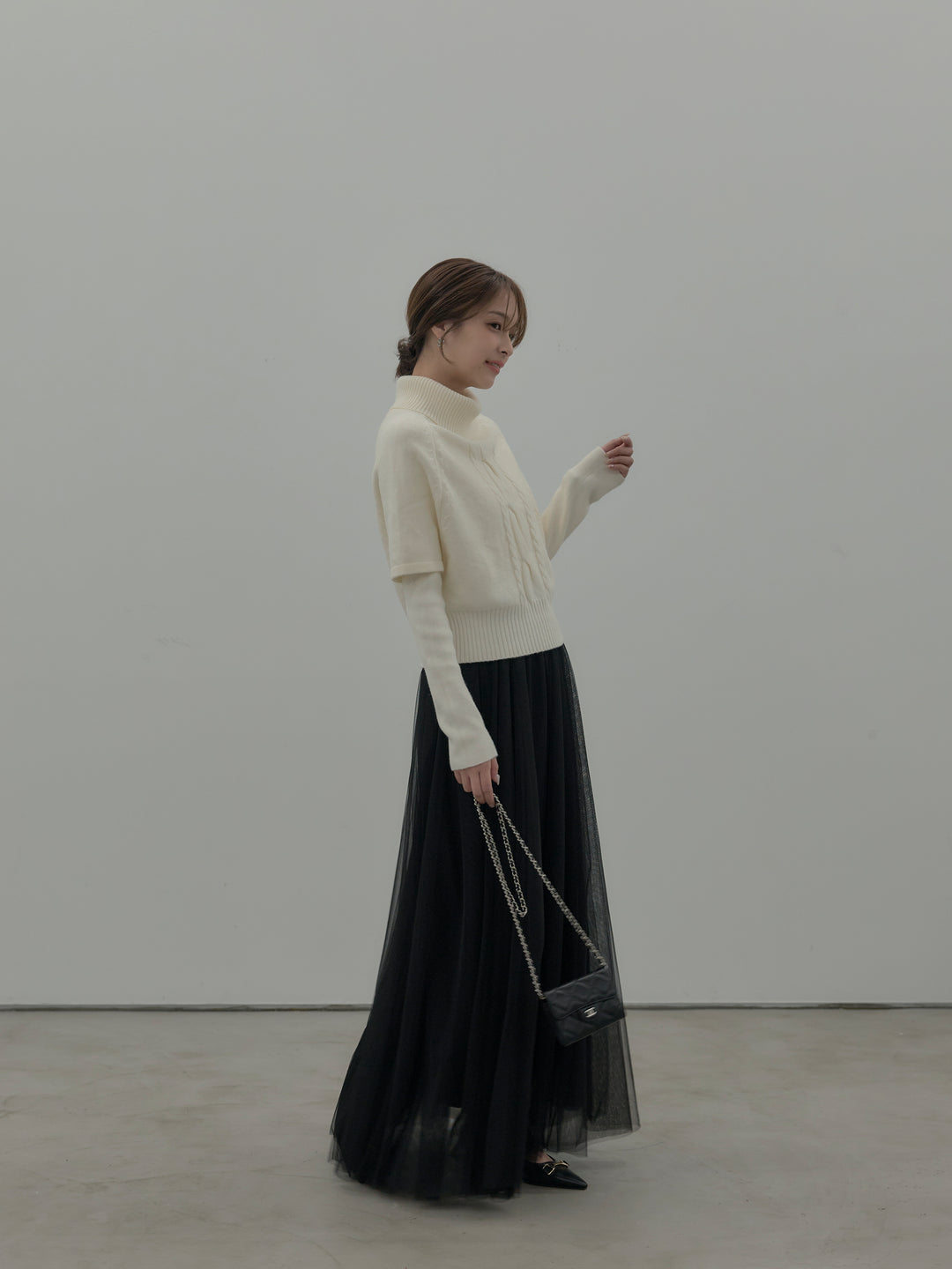 デザイン編みレイヤードニットSET