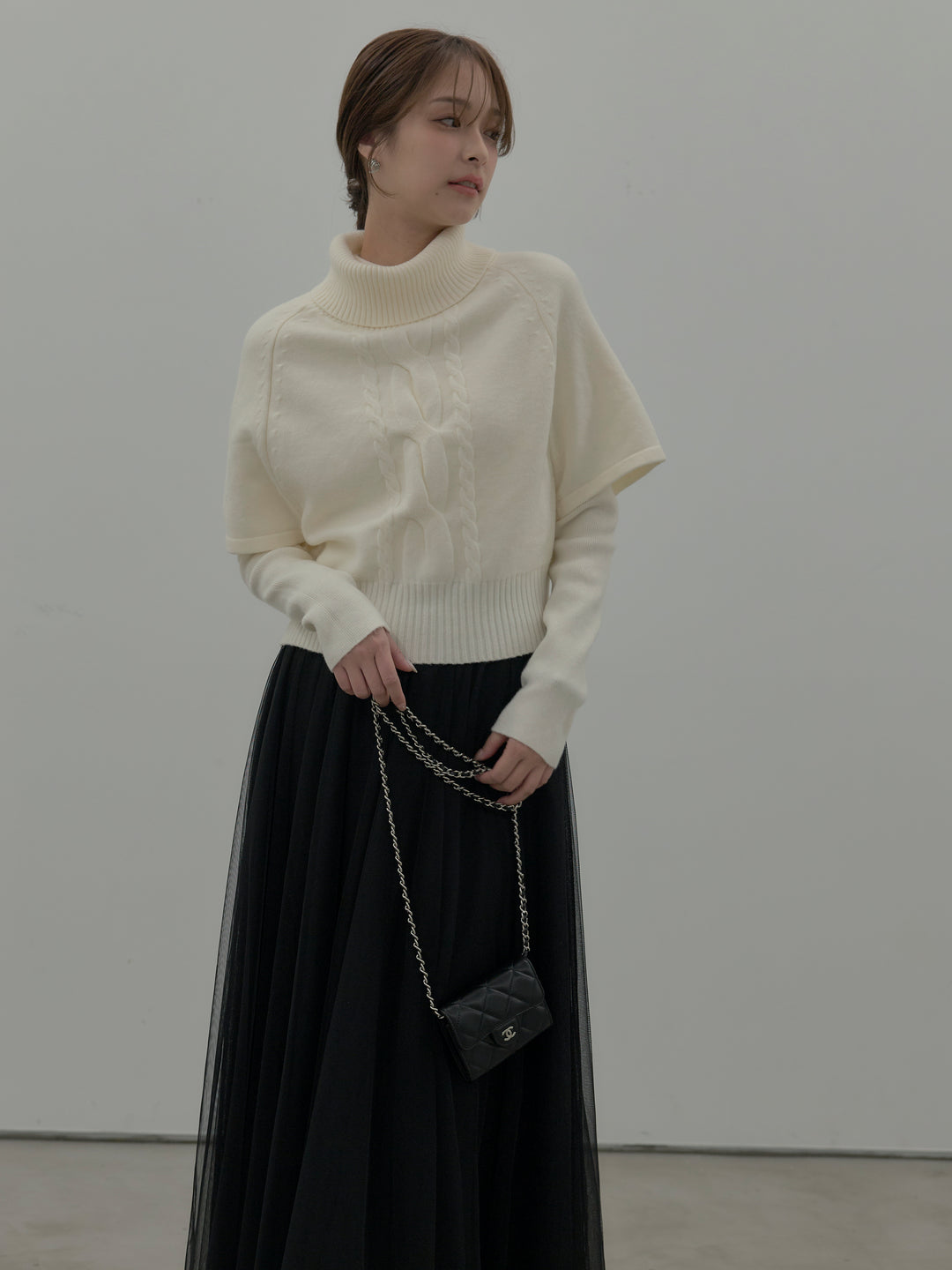 デザイン編みレイヤードニットSET