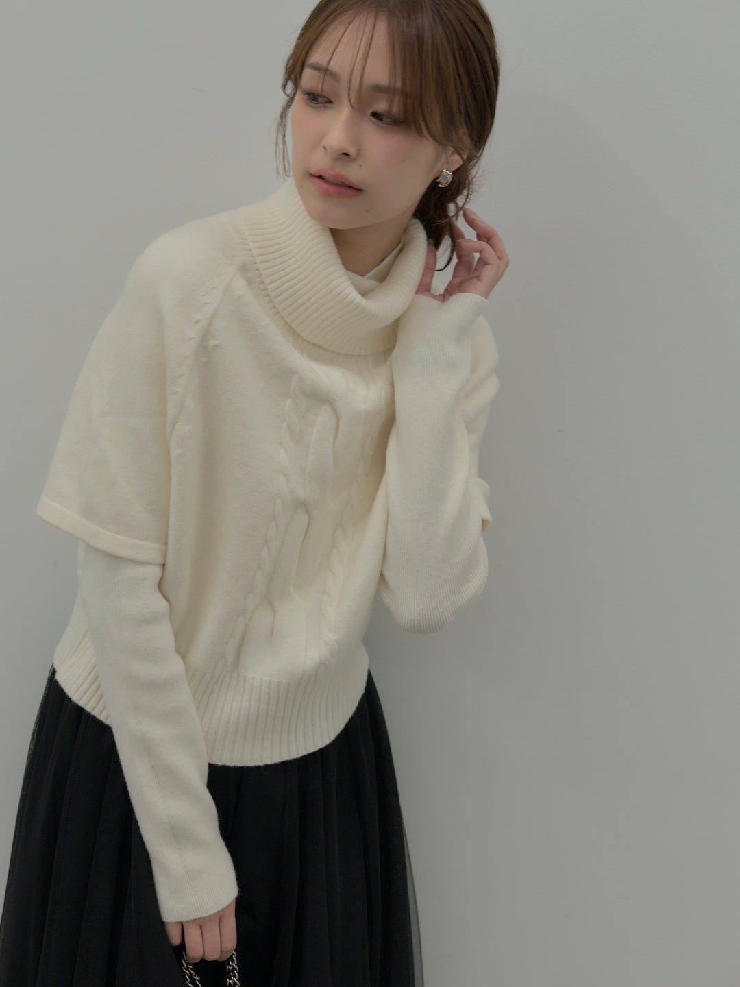 デザイン編みレイヤードニットSET