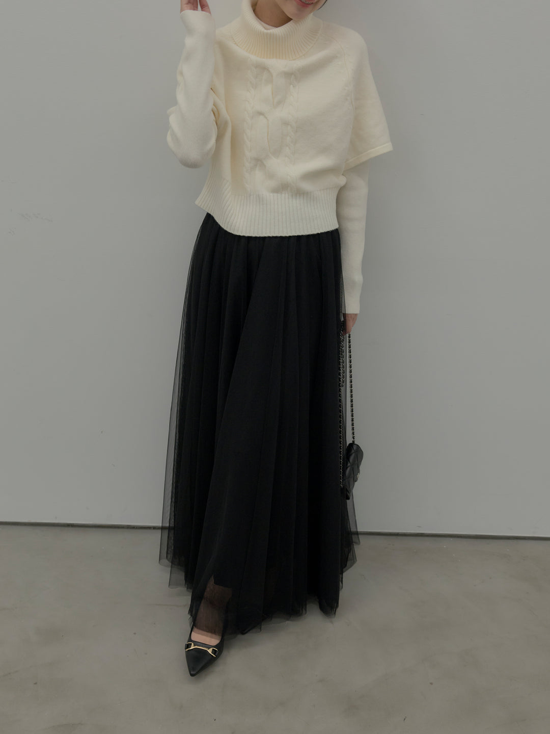 デザイン編みレイヤードニットSET