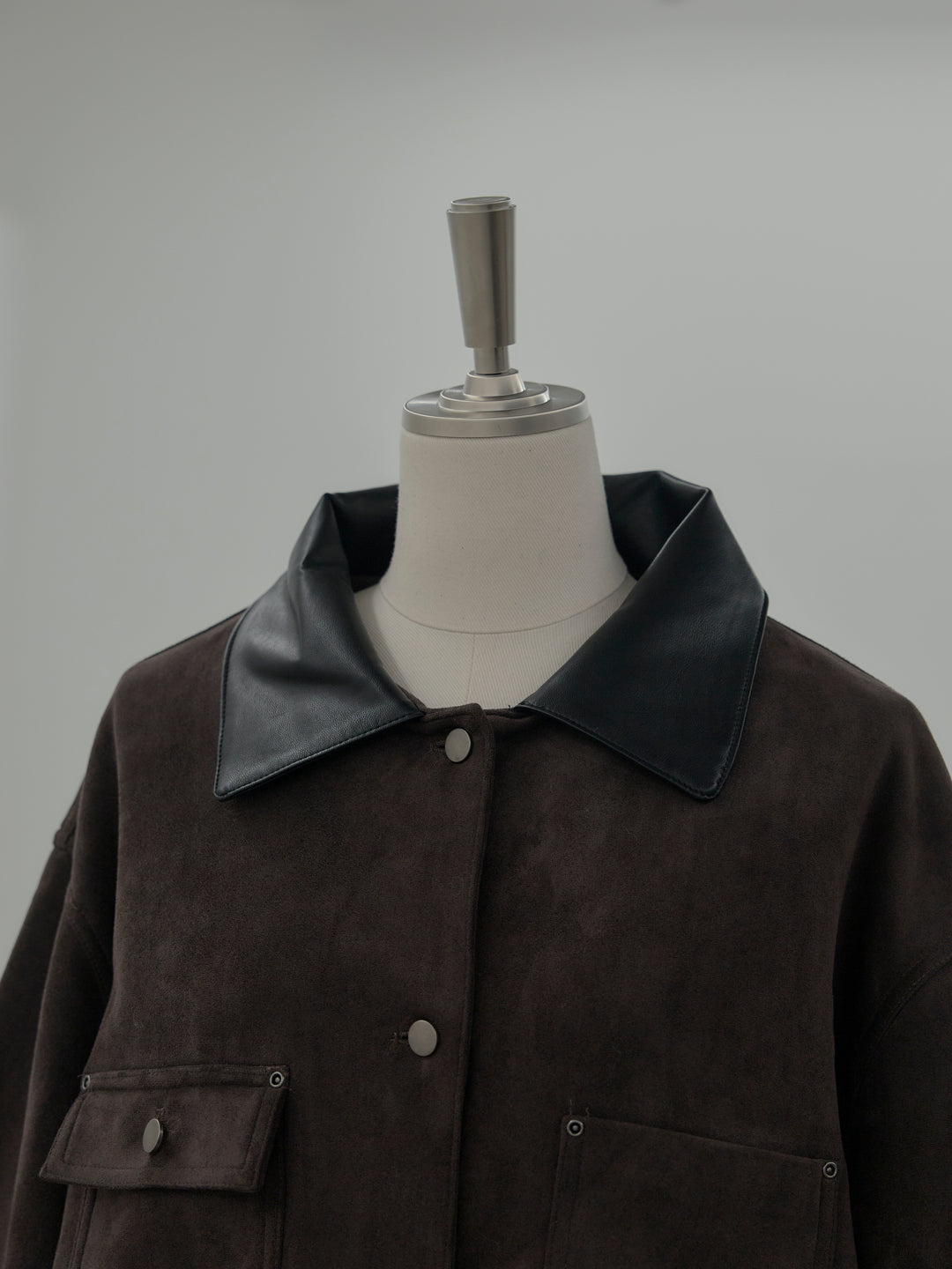 レザー襟オーバースウェードジャケット