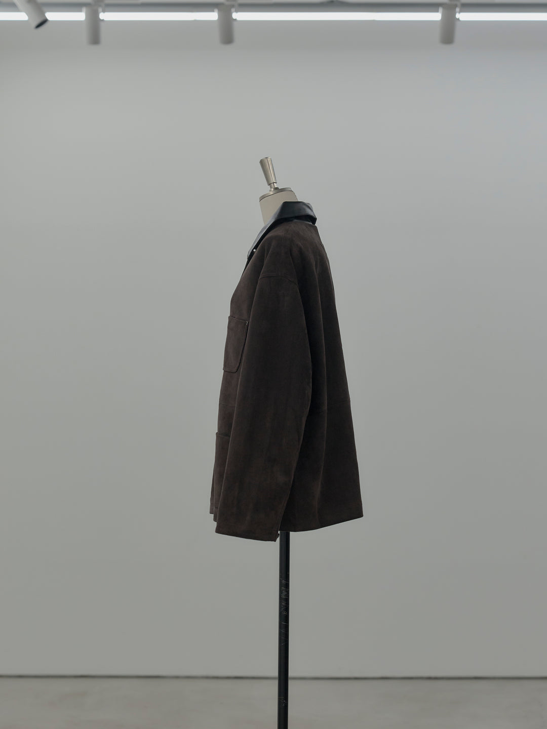 レザー襟オーバースウェードジャケット