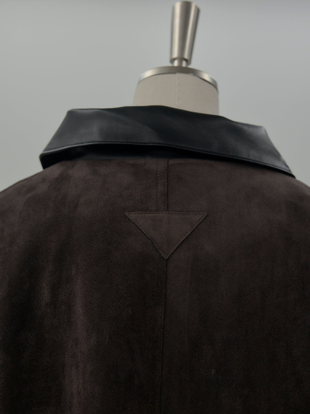 レザー襟オーバースウェードジャケット