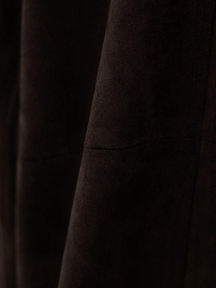 レザー襟オーバースウェードジャケット