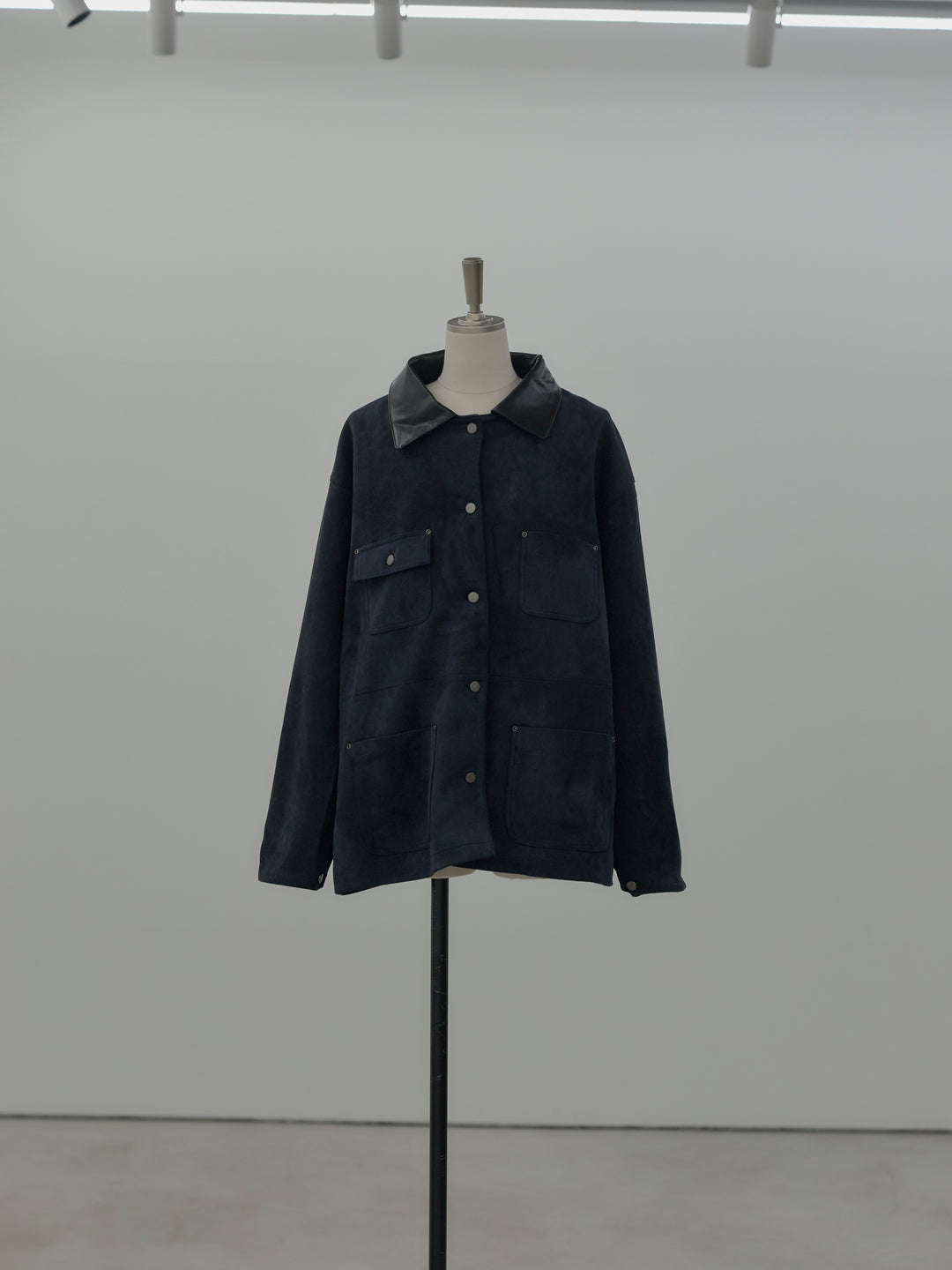 レザー襟オーバースウェードジャケット