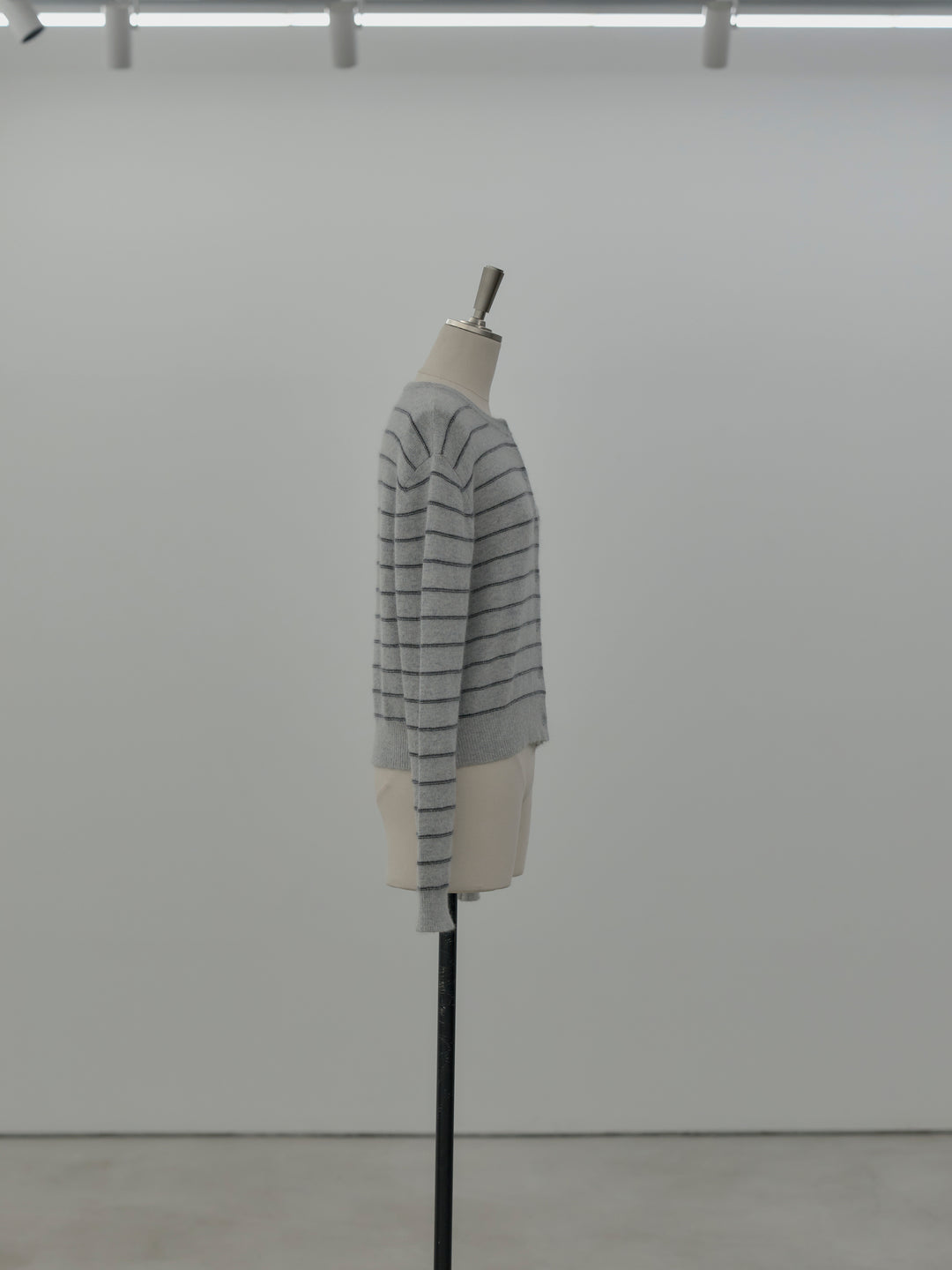 【premium touch】アルパカタッチボーダーニットカーディガン