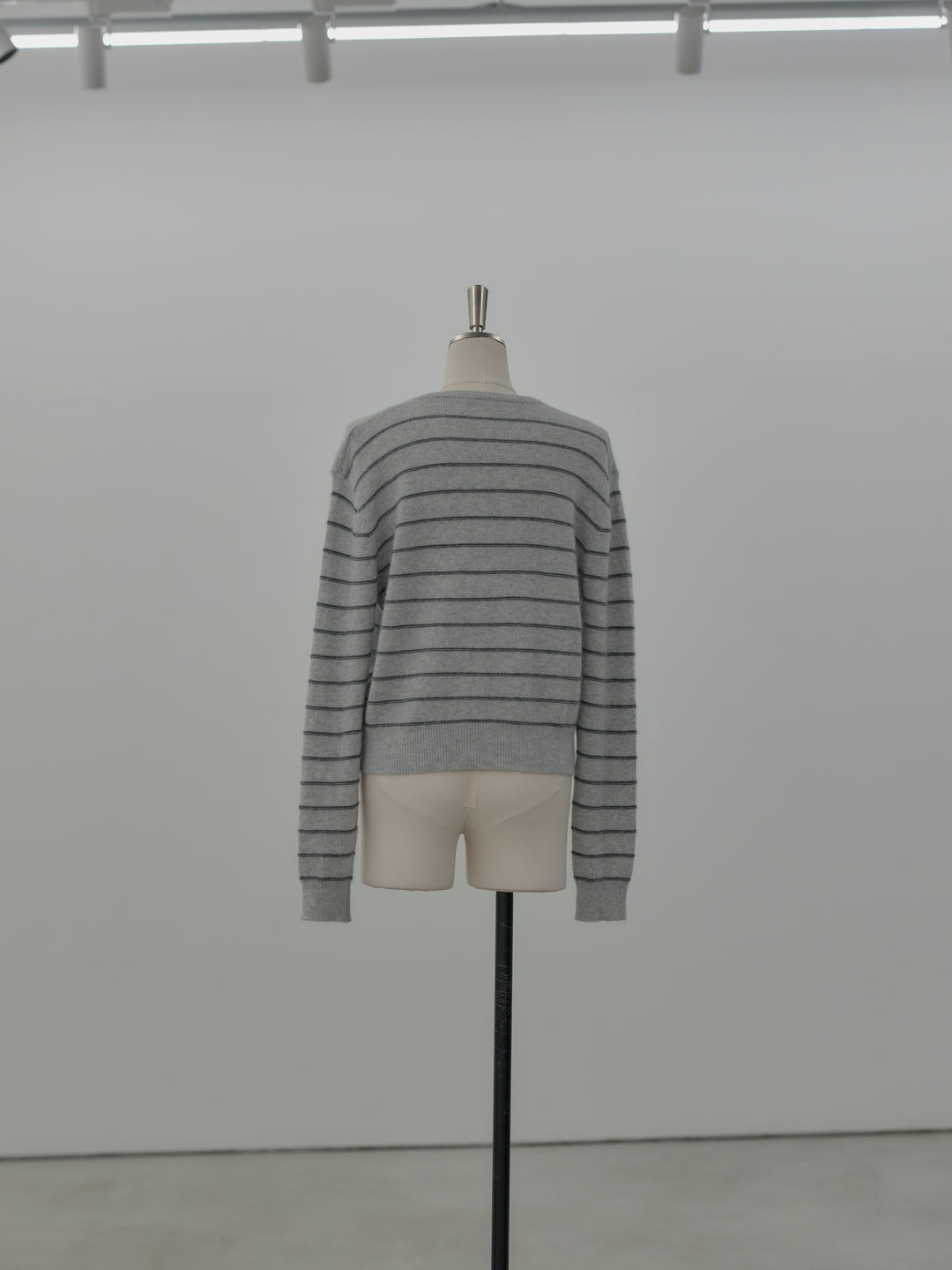 【premium touch】アルパカタッチボーダーニットカーディガン