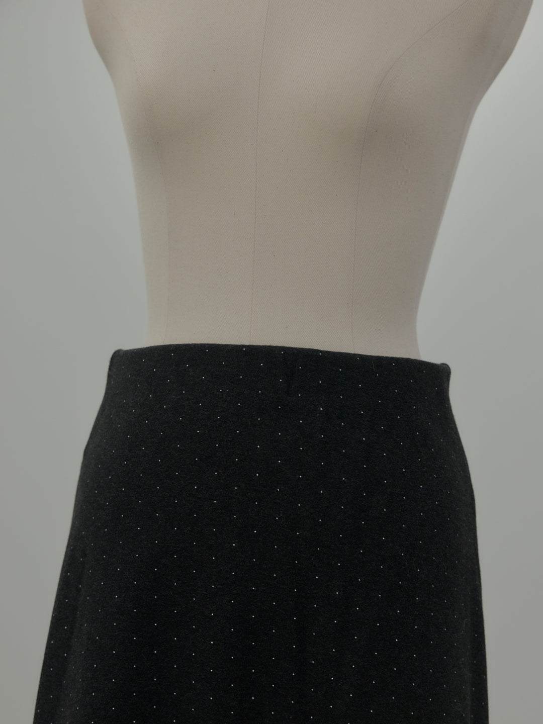 裏起毛ドット柄Aラインスカート