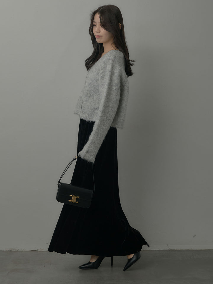 ベロアフレアロングスカート