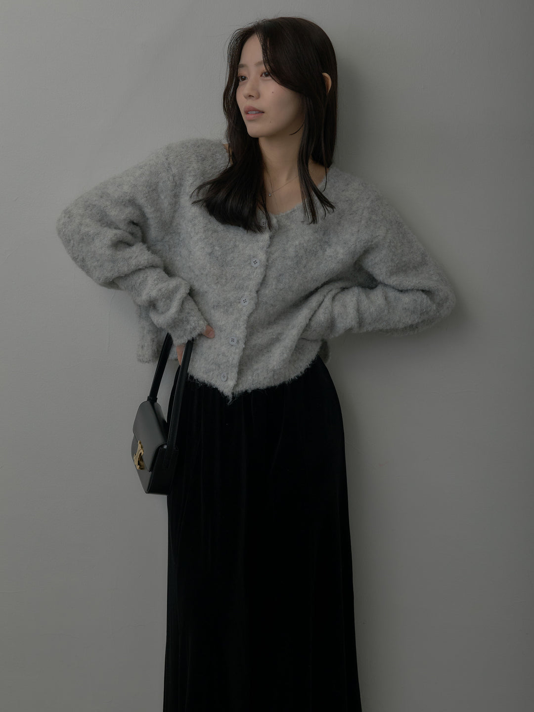 ベロアフレアロングスカート