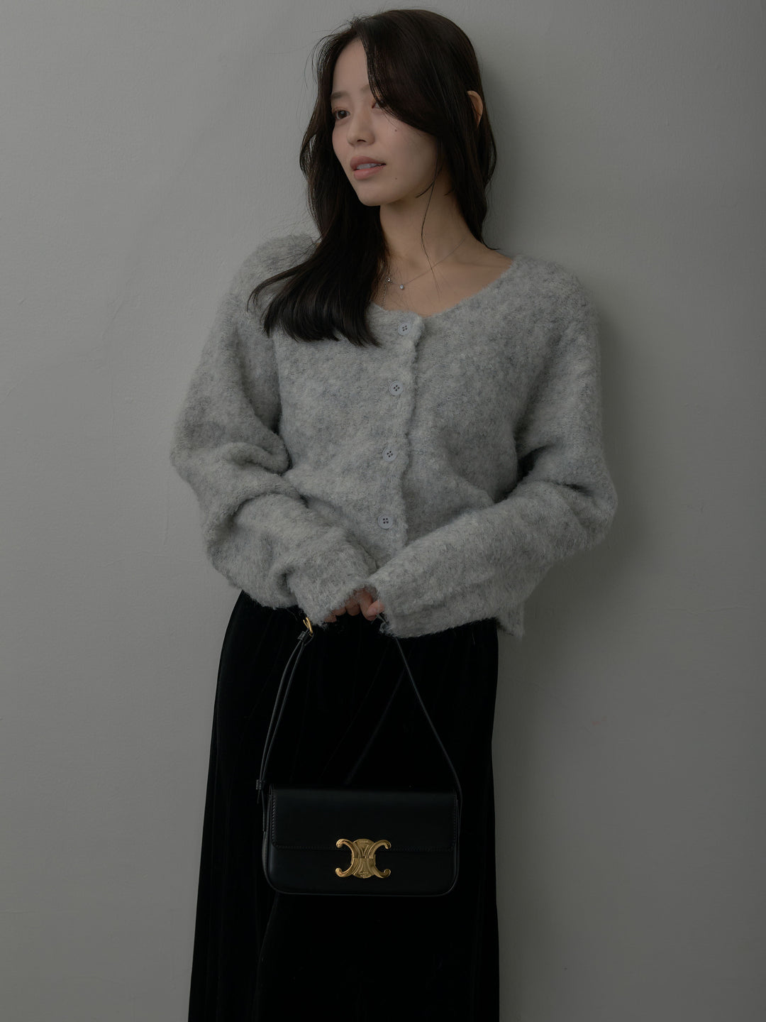 ベロアフレアロングスカート