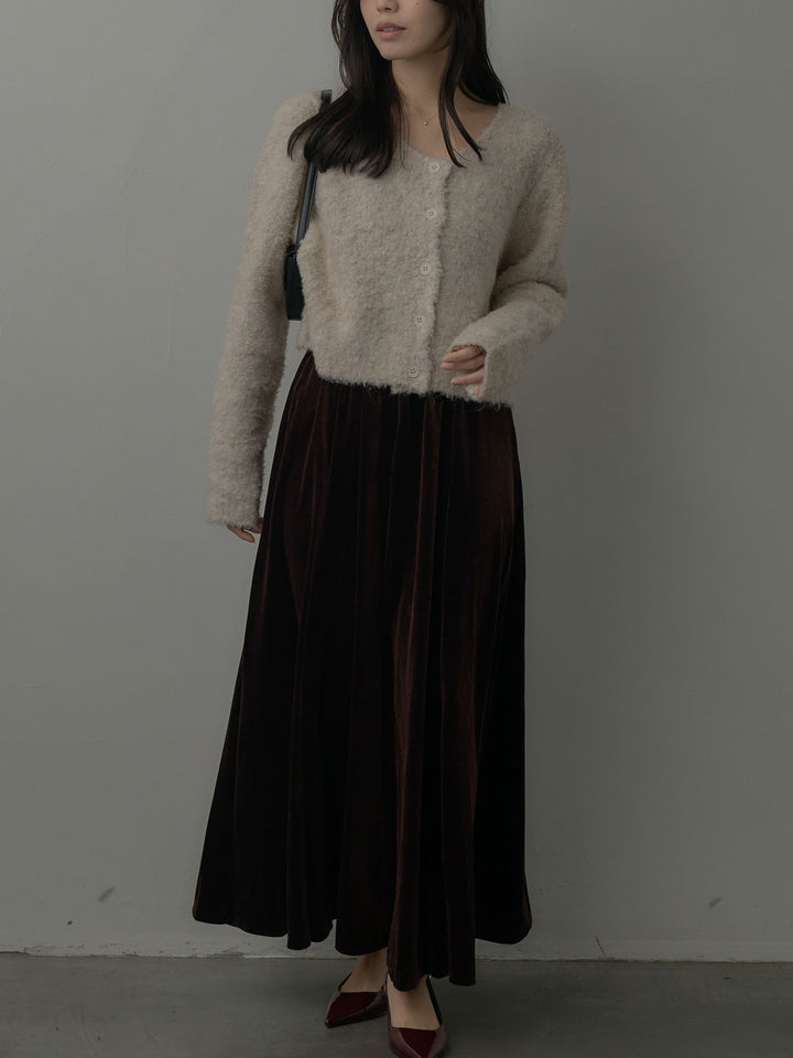 ベロアフレアロングスカート