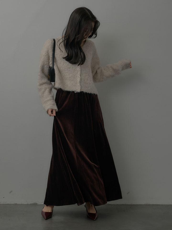 ベロアフレアロングスカート