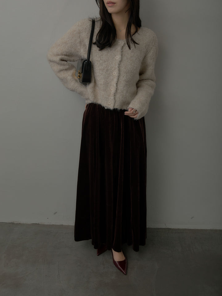 ベロアフレアロングスカート