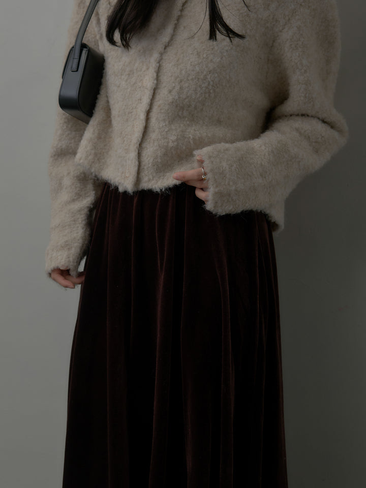 ベロアフレアロングスカート