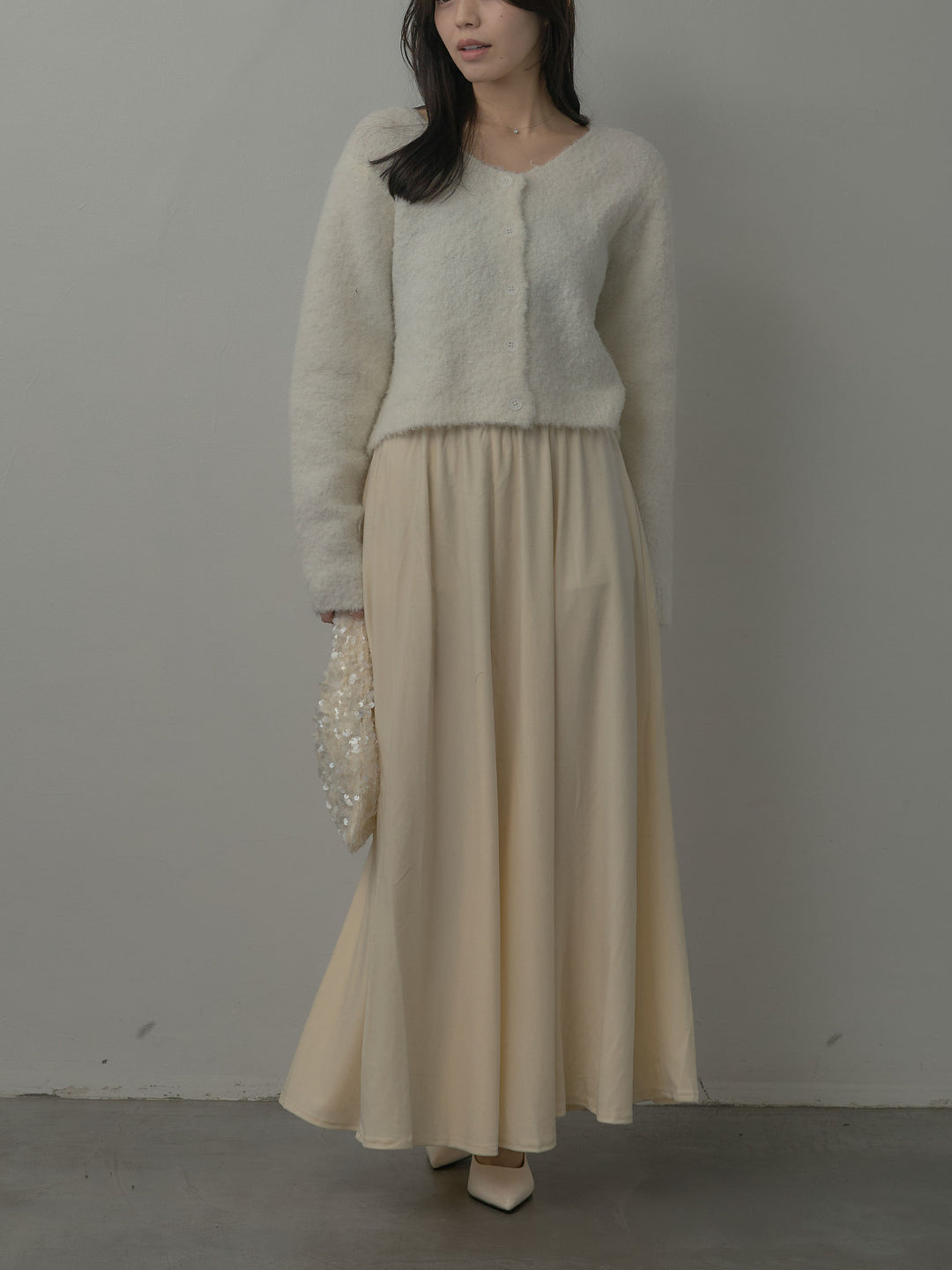 ベロアフレアロングスカート