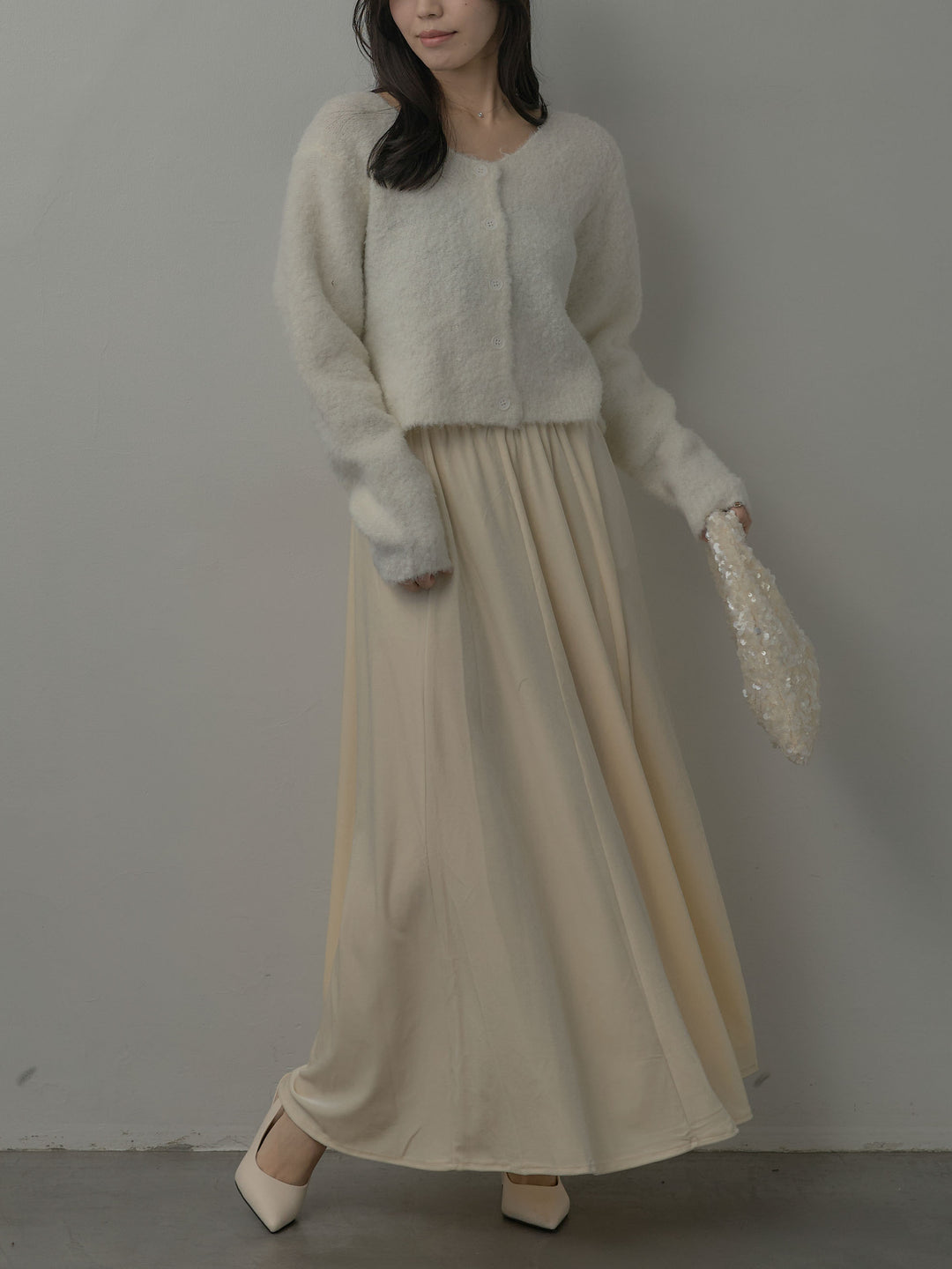 ベロアフレアロングスカート