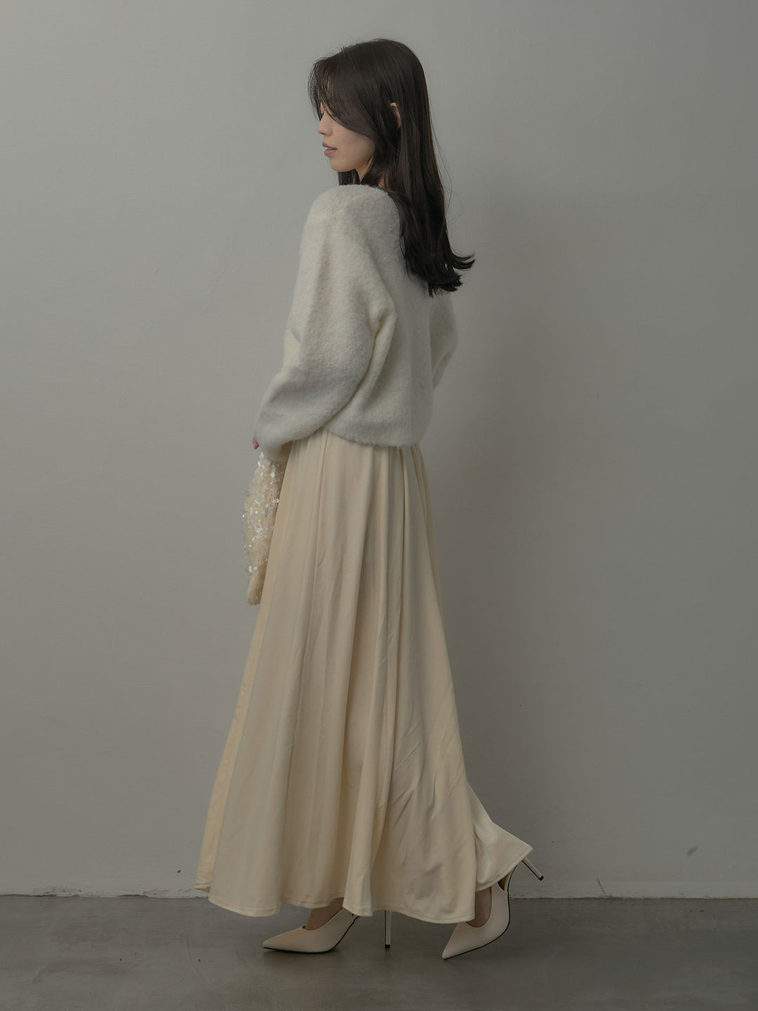 ベロアフレアロングスカート