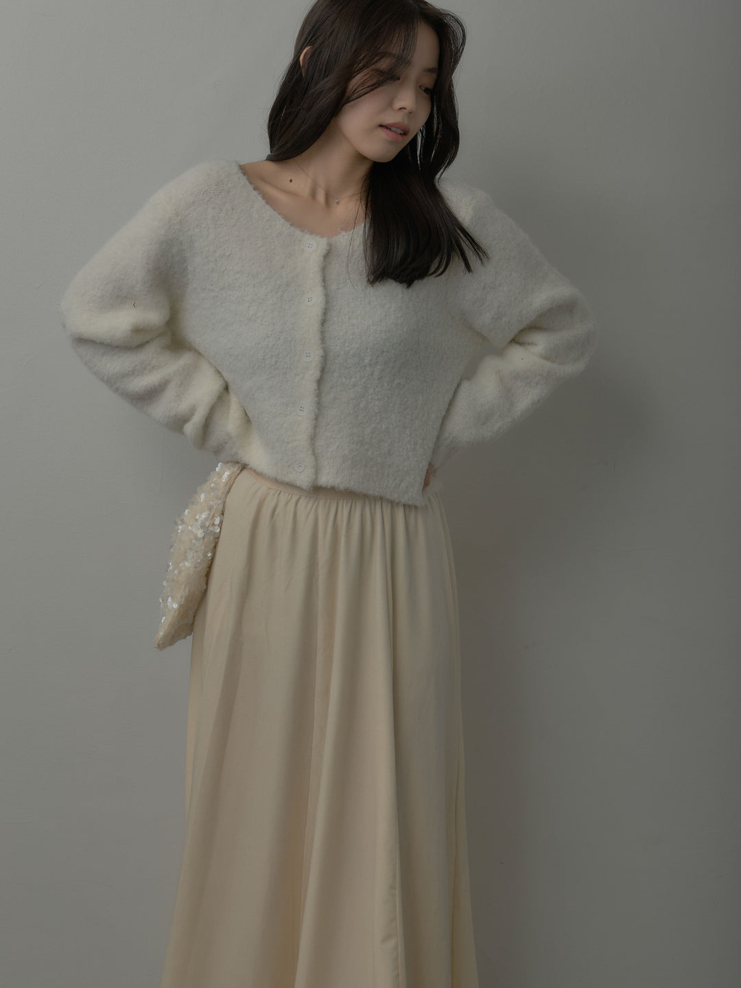 ベロアフレアロングスカート