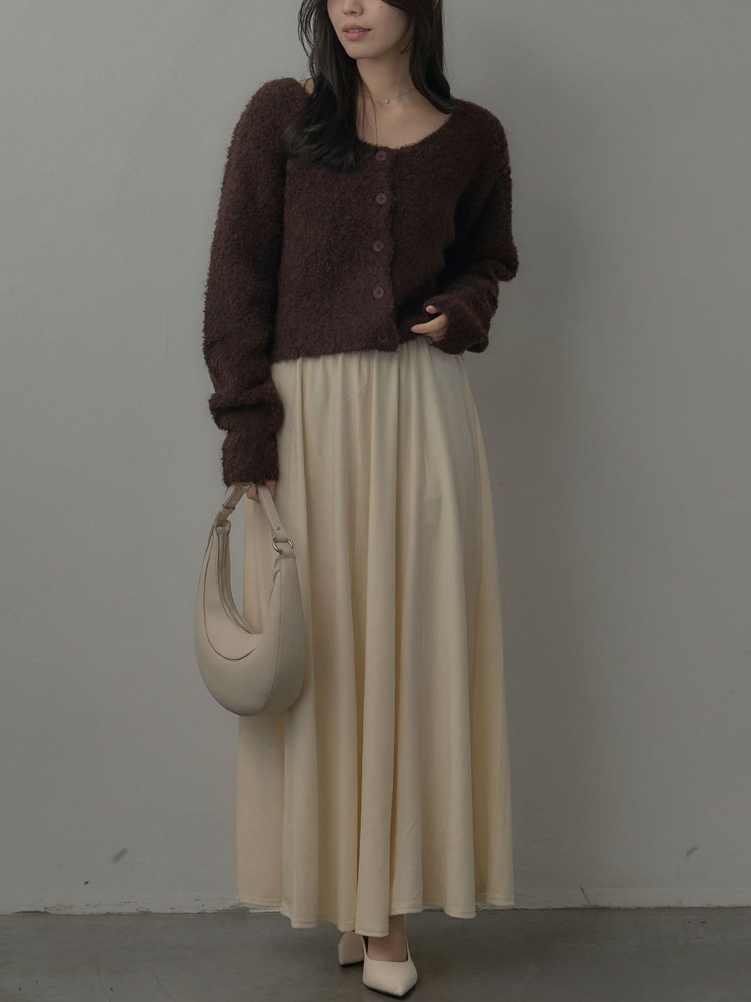 ベロアフレアロングスカート