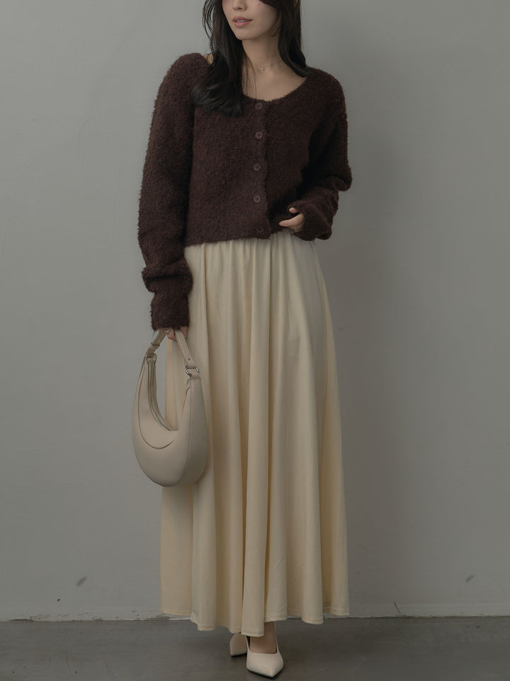 ベロアフレアロングスカート