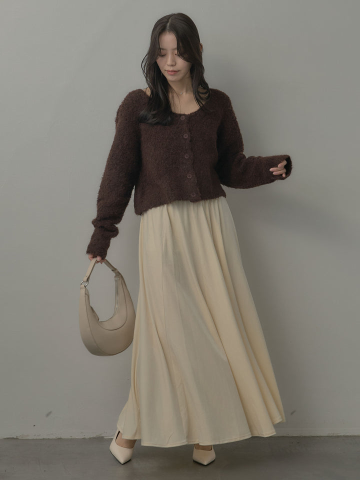 ベロアフレアロングスカート