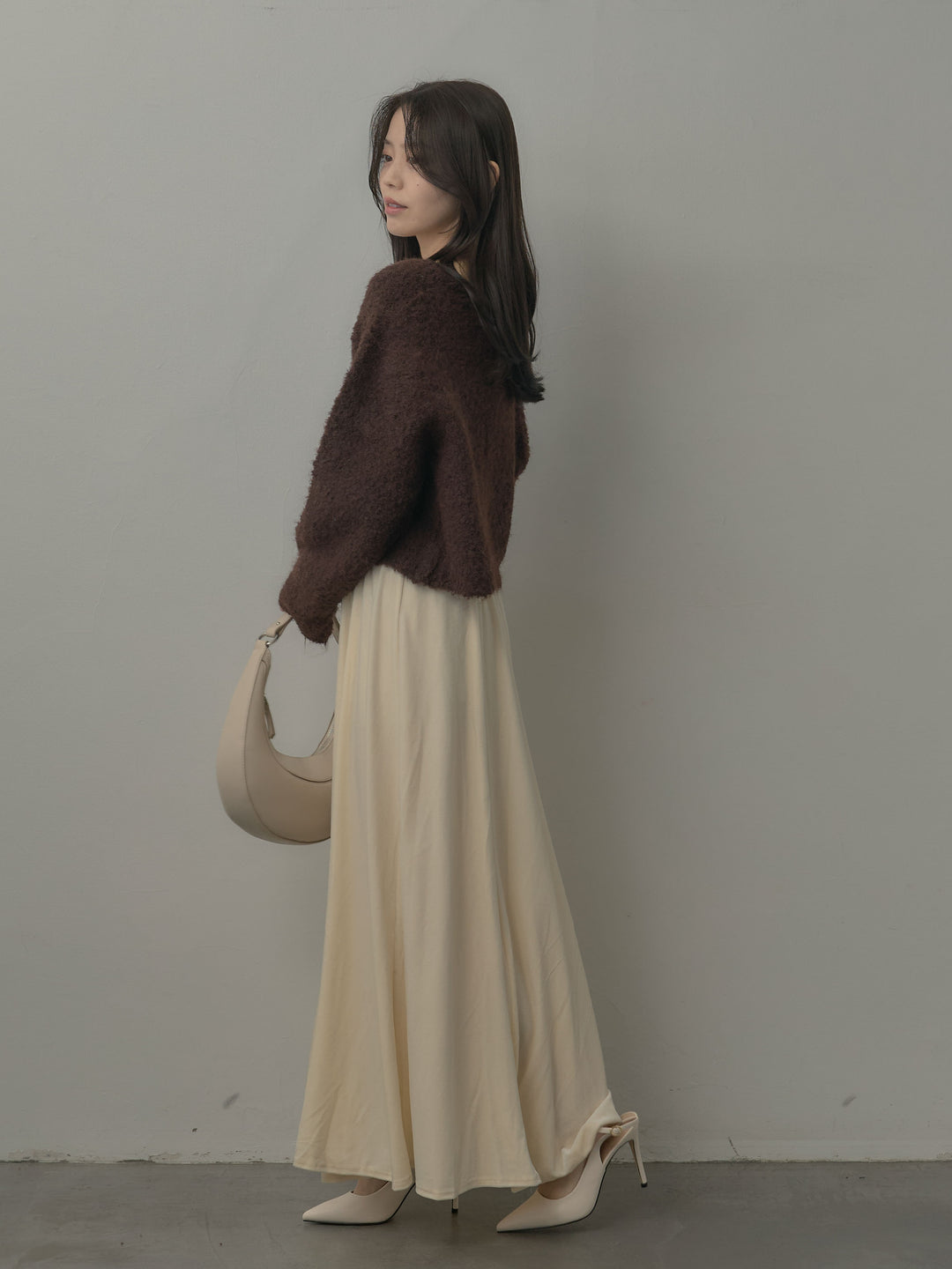 ベロアフレアロングスカート