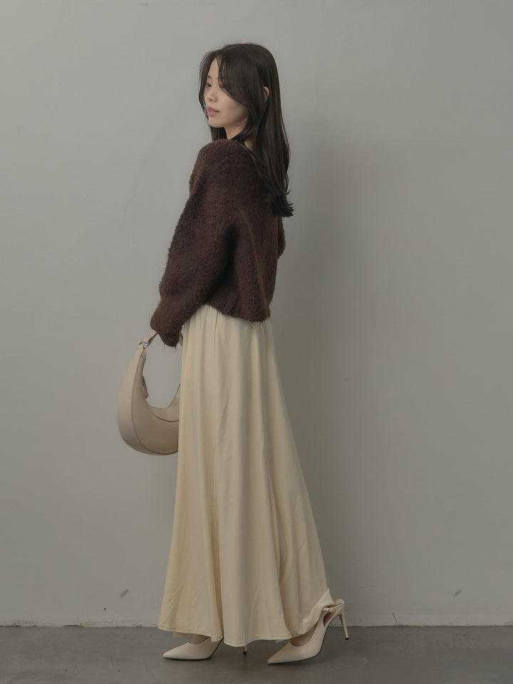 ベロアフレアロングスカート
