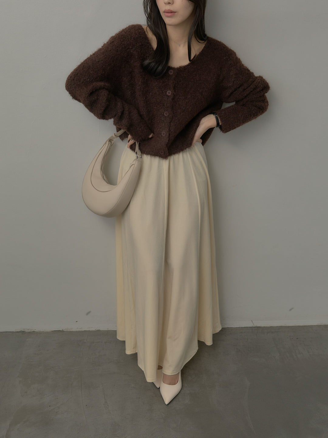 ベロアフレアロングスカート