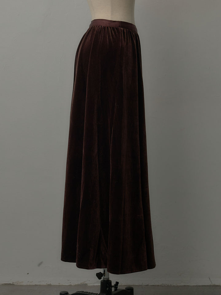 ベロアフレアロングスカート