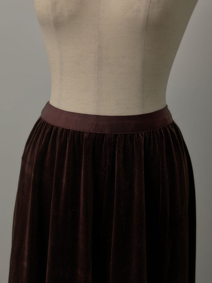 ベロアフレアロングスカート