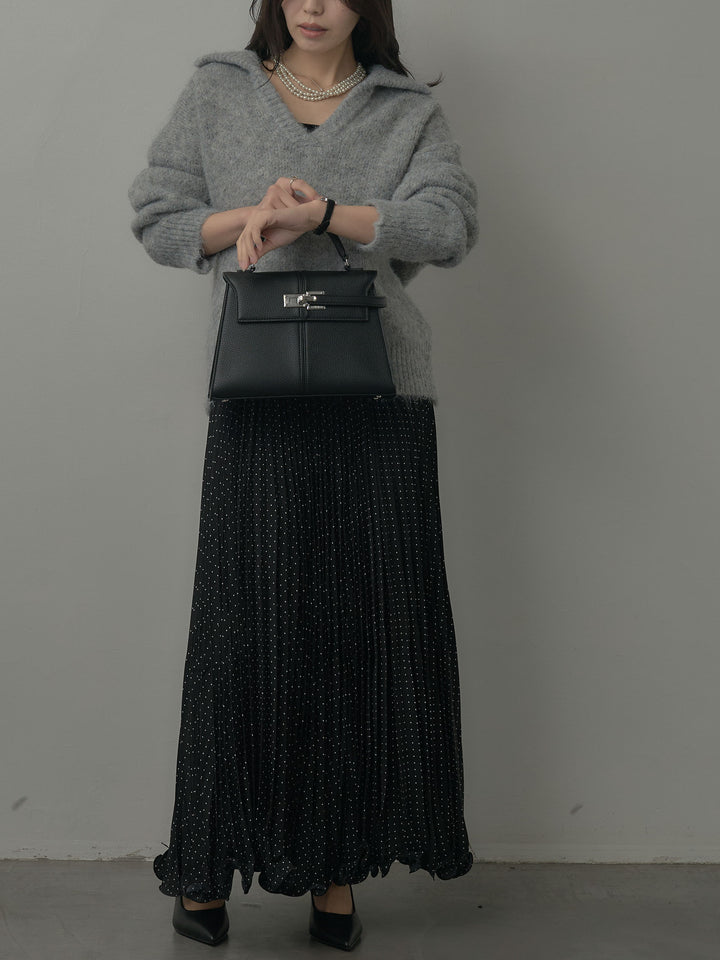 オーバーサイズスキッパーニットトップス