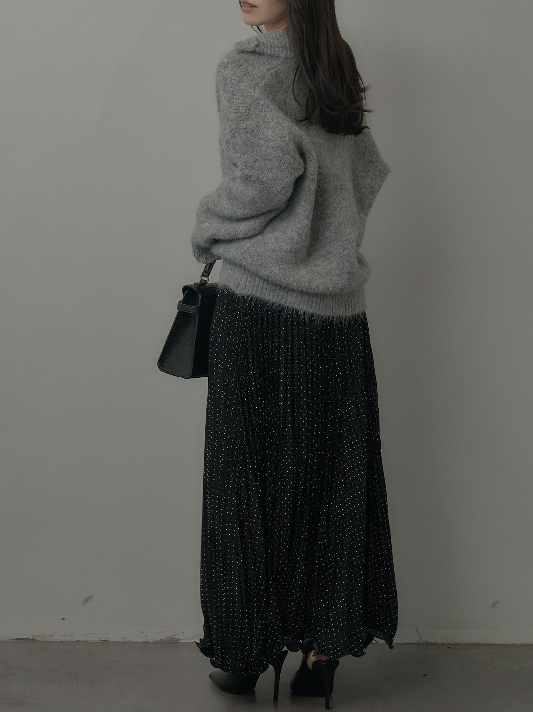ドットプリーツスカート