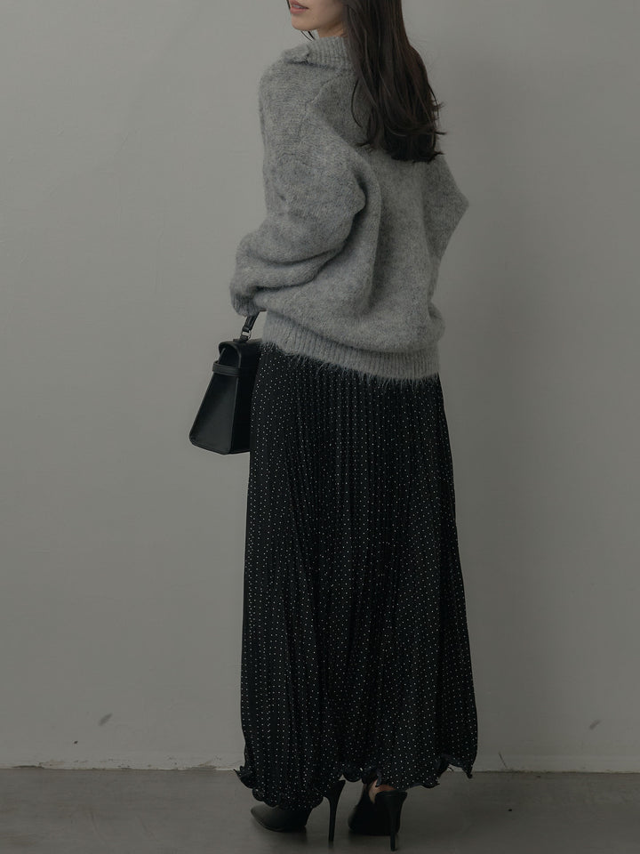 ドットプリーツスカート