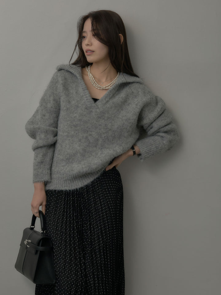 ドットプリーツスカート