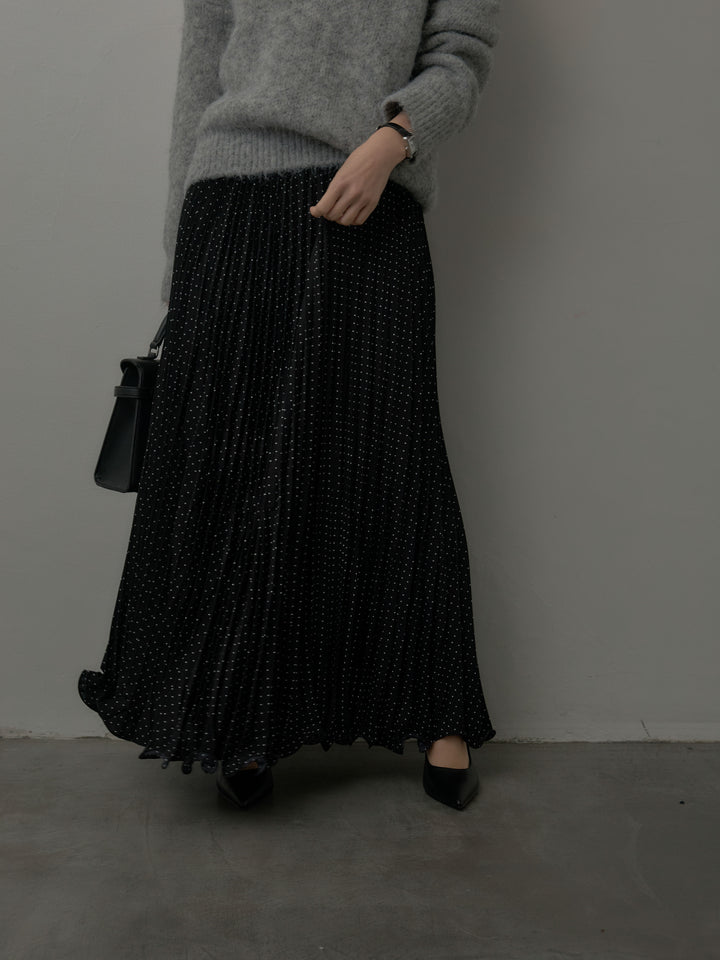 ドットプリーツスカート