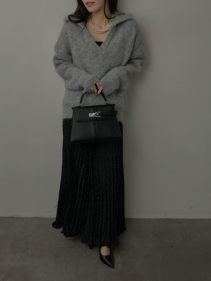 オーバーサイズスキッパーニットトップス