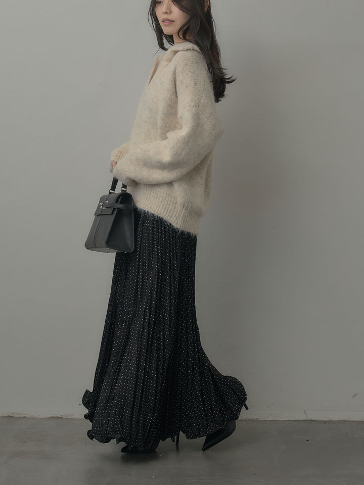 ドットプリーツスカート