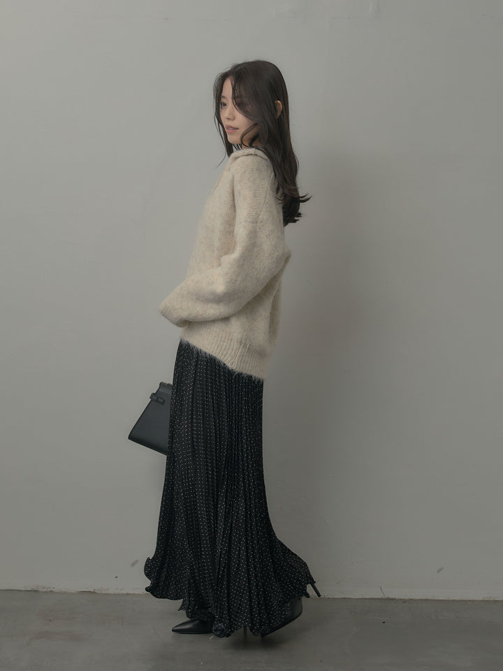 オーバーサイズスキッパーニットトップス