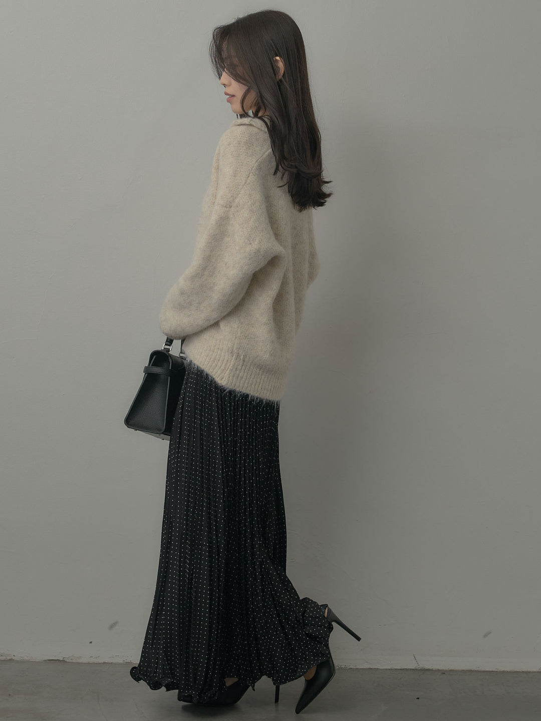 オーバーサイズスキッパーニットトップス