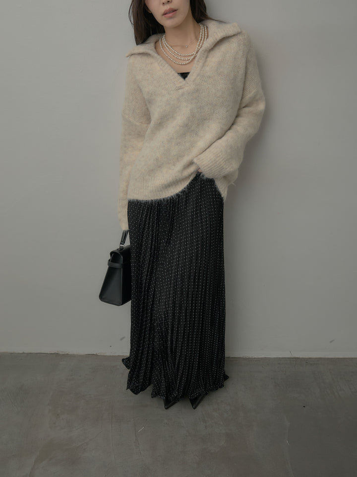 オーバーサイズスキッパーニットトップス