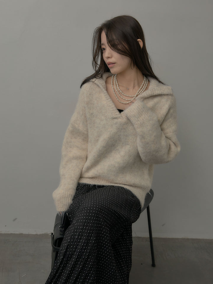 ドットプリーツスカート