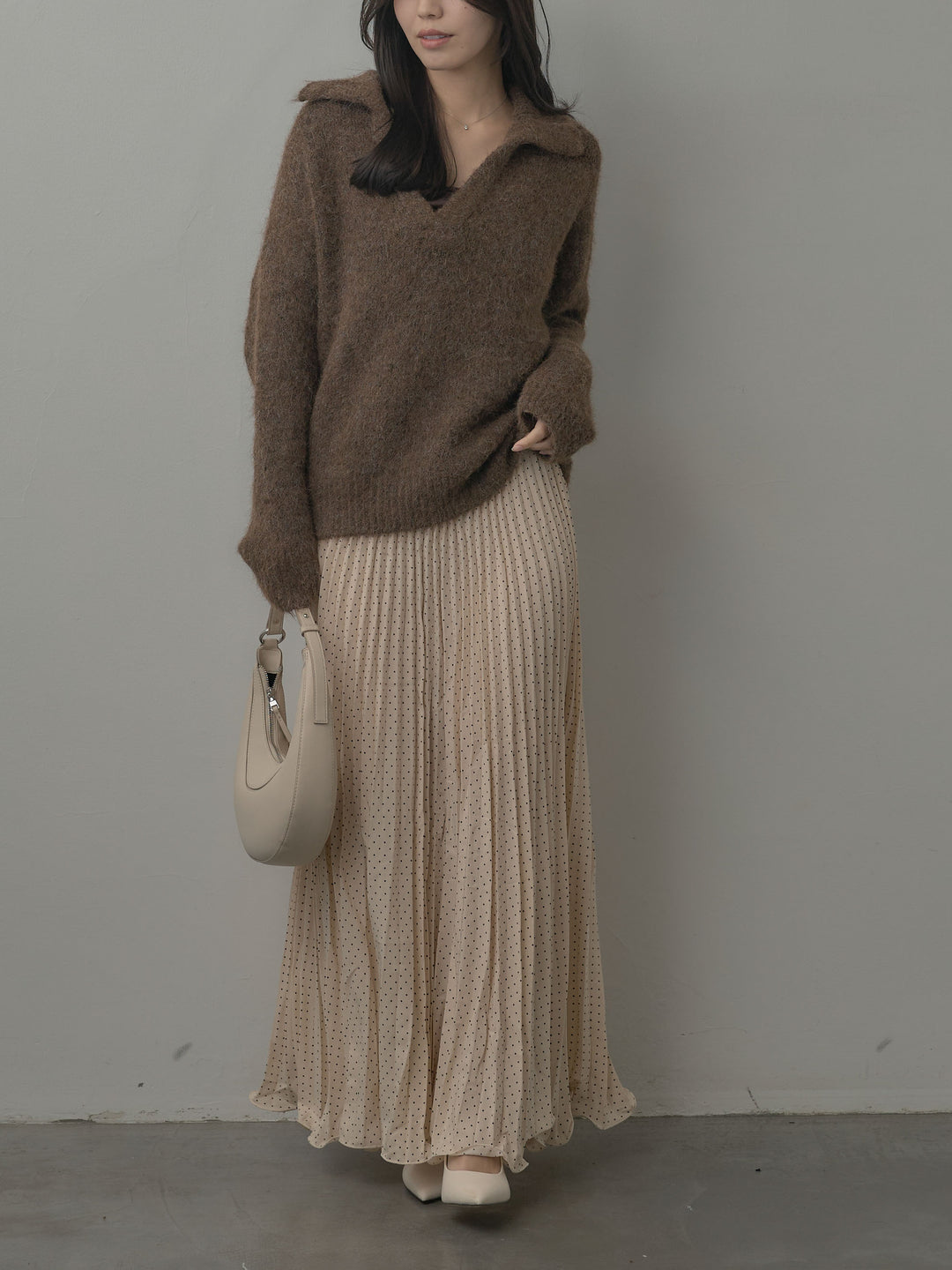 オーバーサイズスキッパーニットトップス