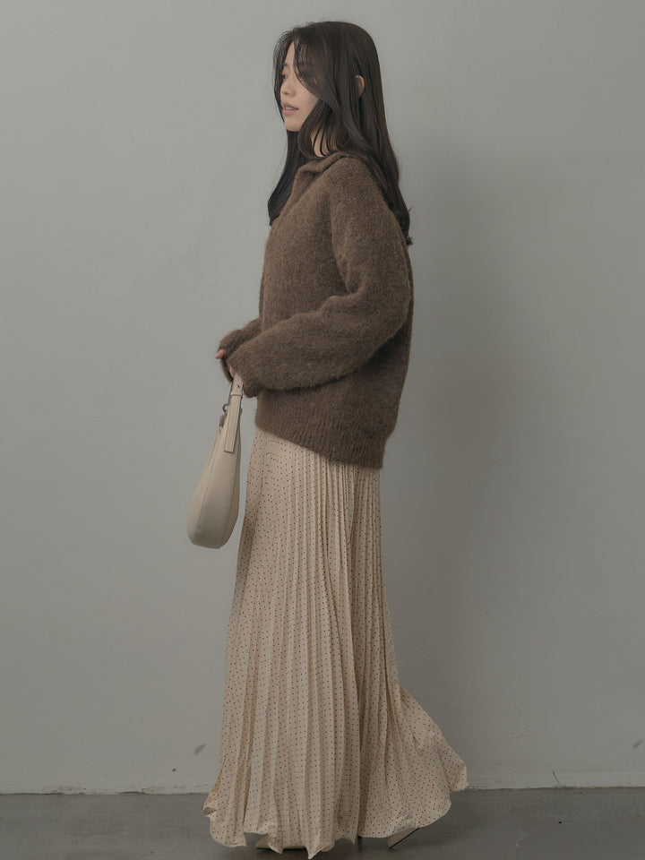 ドットプリーツスカート
