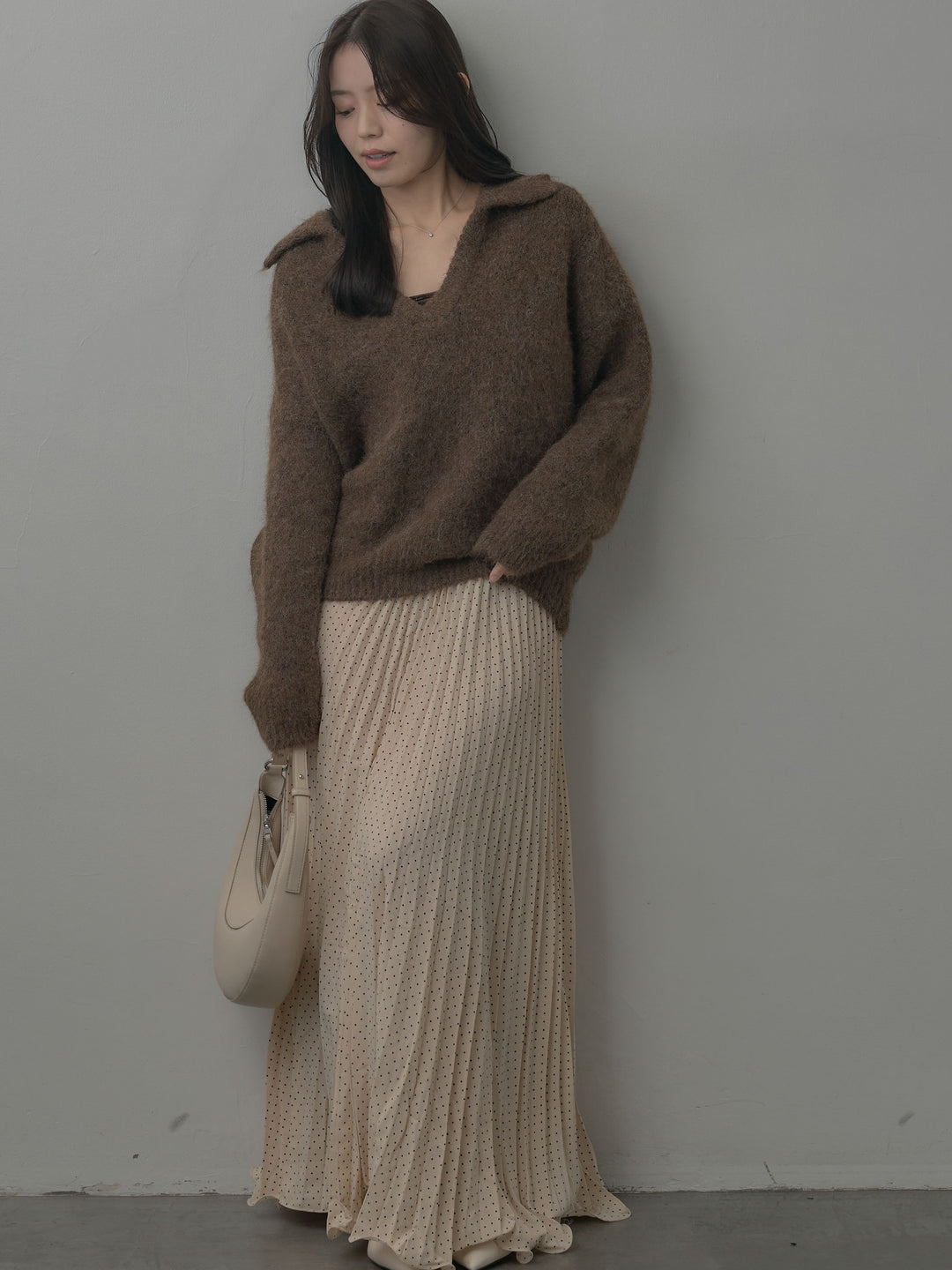 オーバーサイズスキッパーニットトップス