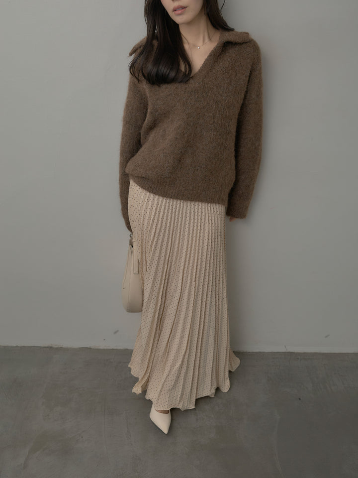 オーバーサイズスキッパーニットトップス